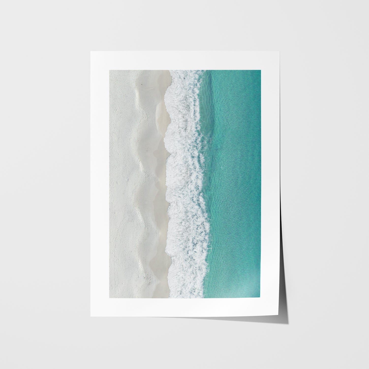 Hyams Beach layered seascape in white frame - coastal landscape wall art