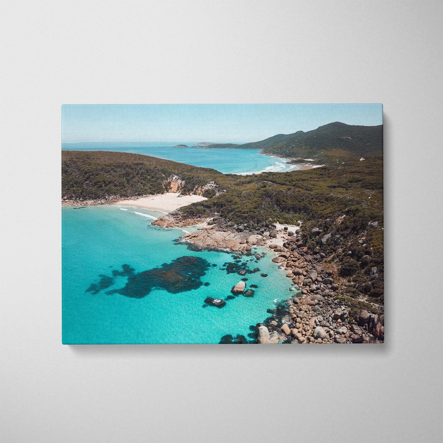 Leonard Bay Art Print-Print-Through Our Lens-Stretched Canvas-Small-Through Our Lens
