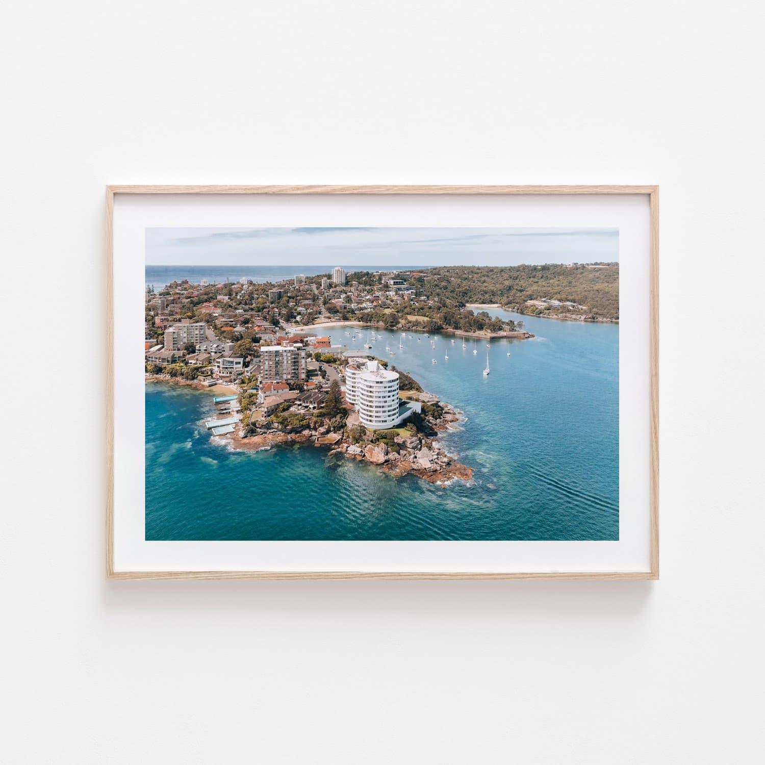Little Manly Art Print-Print-Small-Oak Frame-Landscape-Through Our Lens