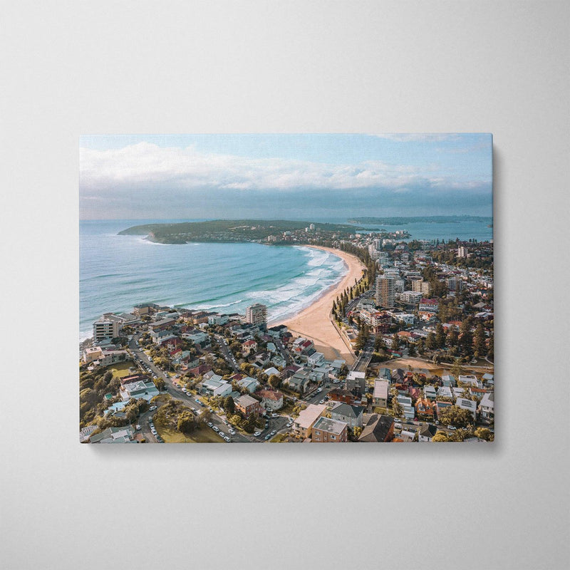 Manly From Above Art Print-Print-Through Our Lens-Stretched Canvas-Small-Landscape-Through Our Lens
