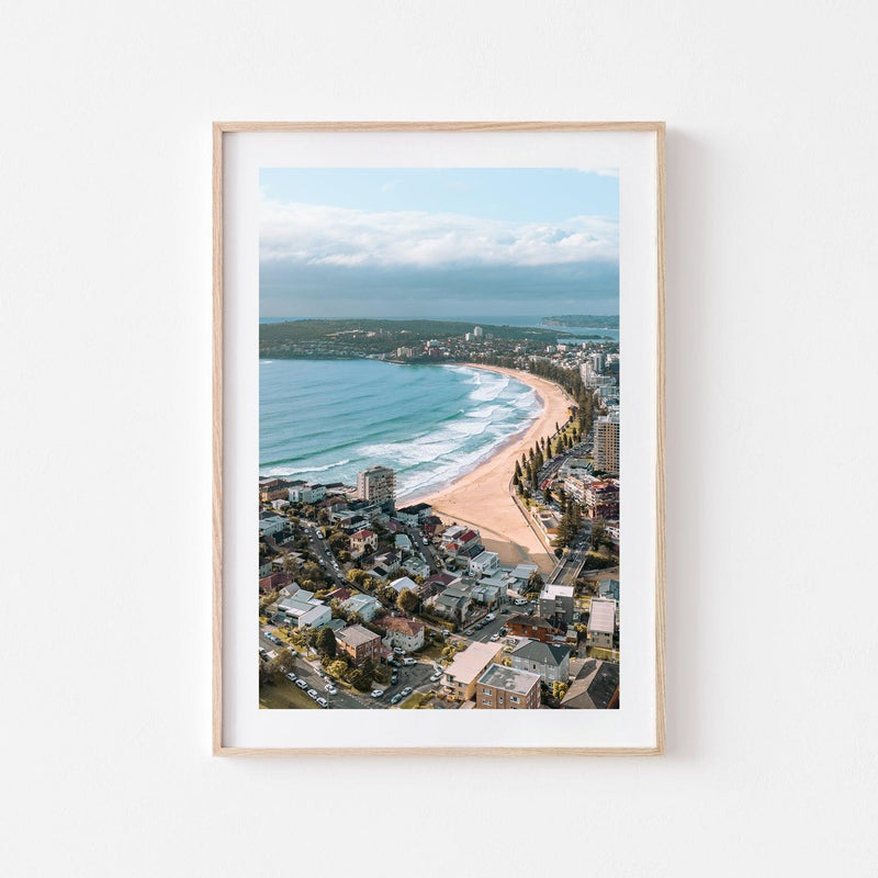 Manly From Above Art Print-Print-Through Our Lens-Oak Frame-Small-Portrait-Through Our Lens