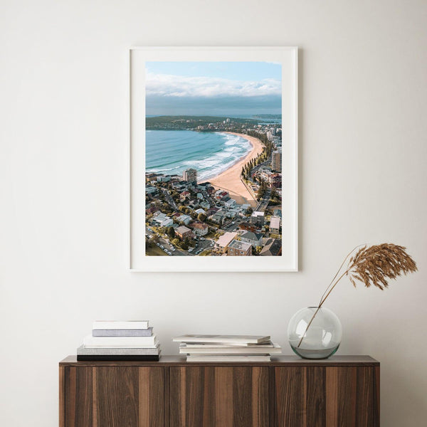 Manly From Above Art Print-Print-Through Our Lens-White Frame-Small-Portrait-Through Our Lens