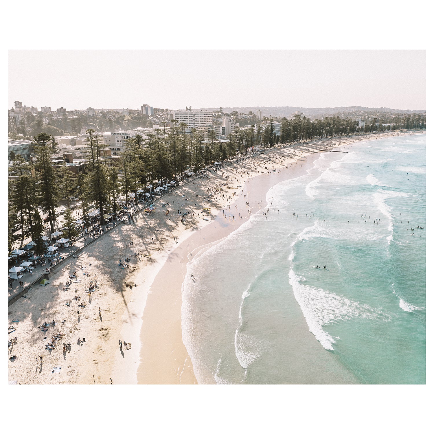 Manly Beach pastel seascape - unframed coastal photography print for modern interiors