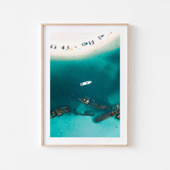 Moreton Island Dreaming Art Print-Print-Through Our Lens-Oak Frame-Small-Through Our Lens