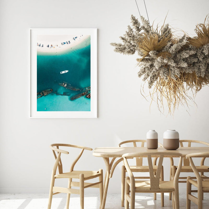 Moreton Island Dreaming Art Print-Print-Through Our Lens-White Frame-Small-Through Our Lens