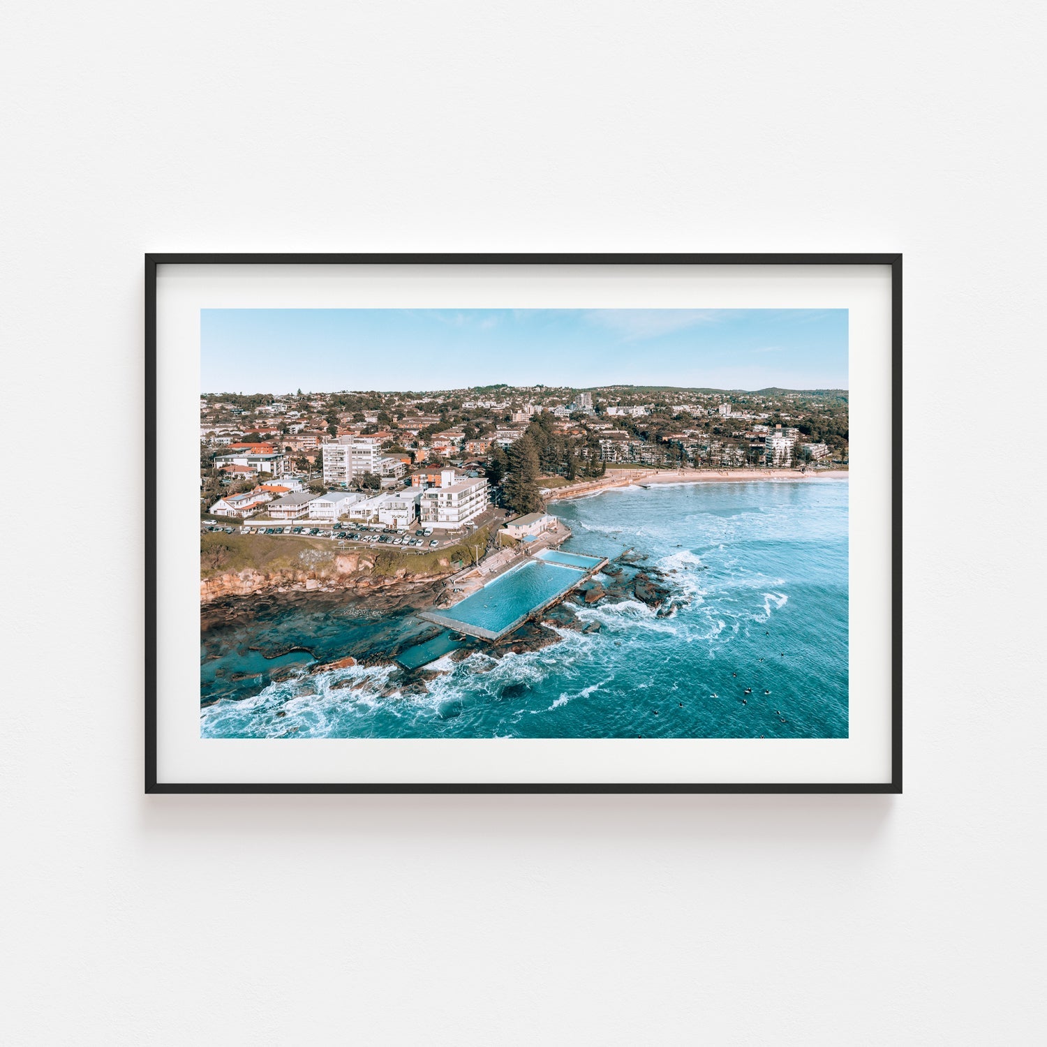 Morning at Dee Why Art Print-Print-Through Our Lens-Black Frame-Small-Through Our Lens