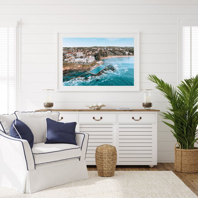 Morning at Dee Why Art Print-Print-Through Our Lens-White Frame-Small-Through Our Lens
