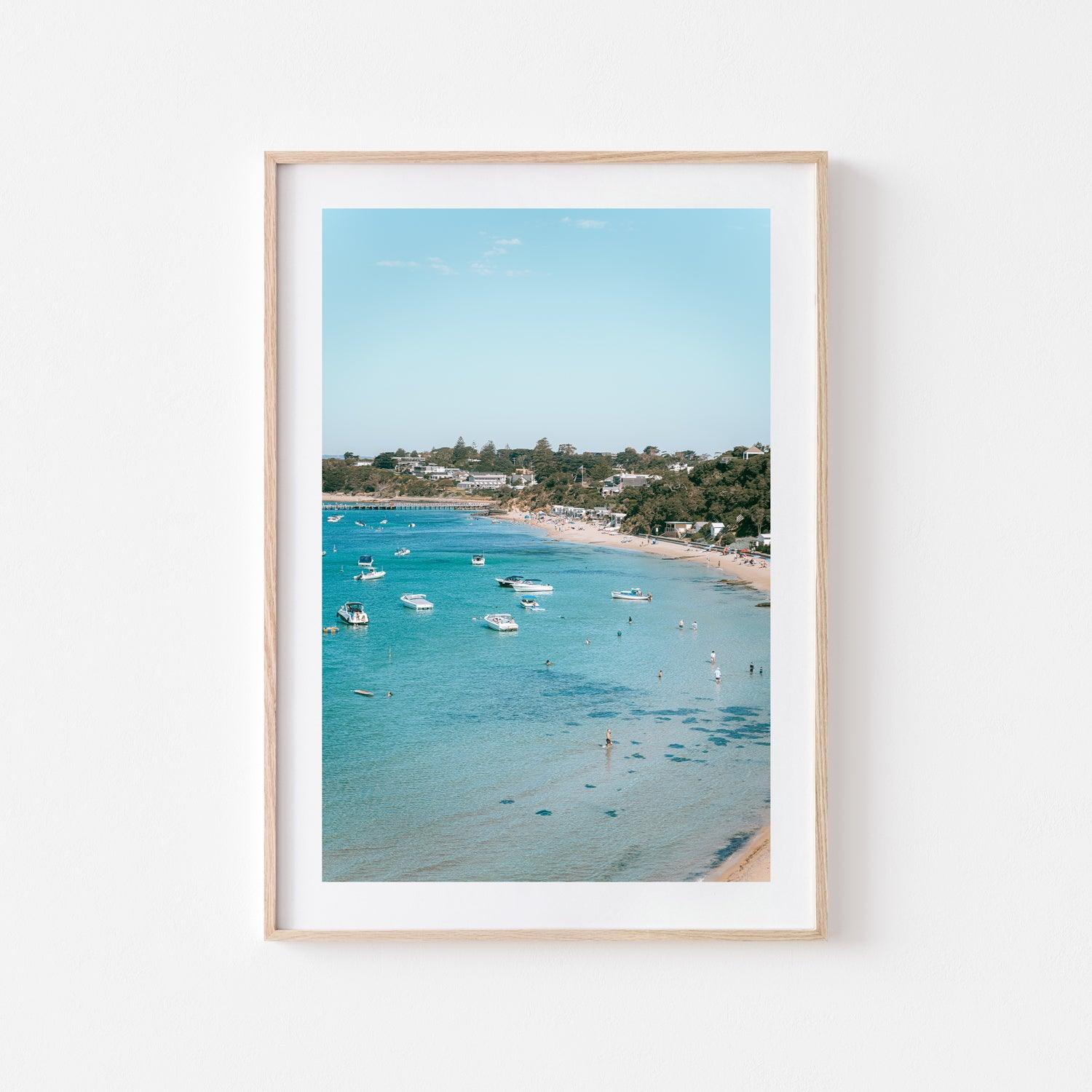 Mount Martha South Beach Art Print-Print-Through Our Lens-Oak Frame-Small-Through Our Lens