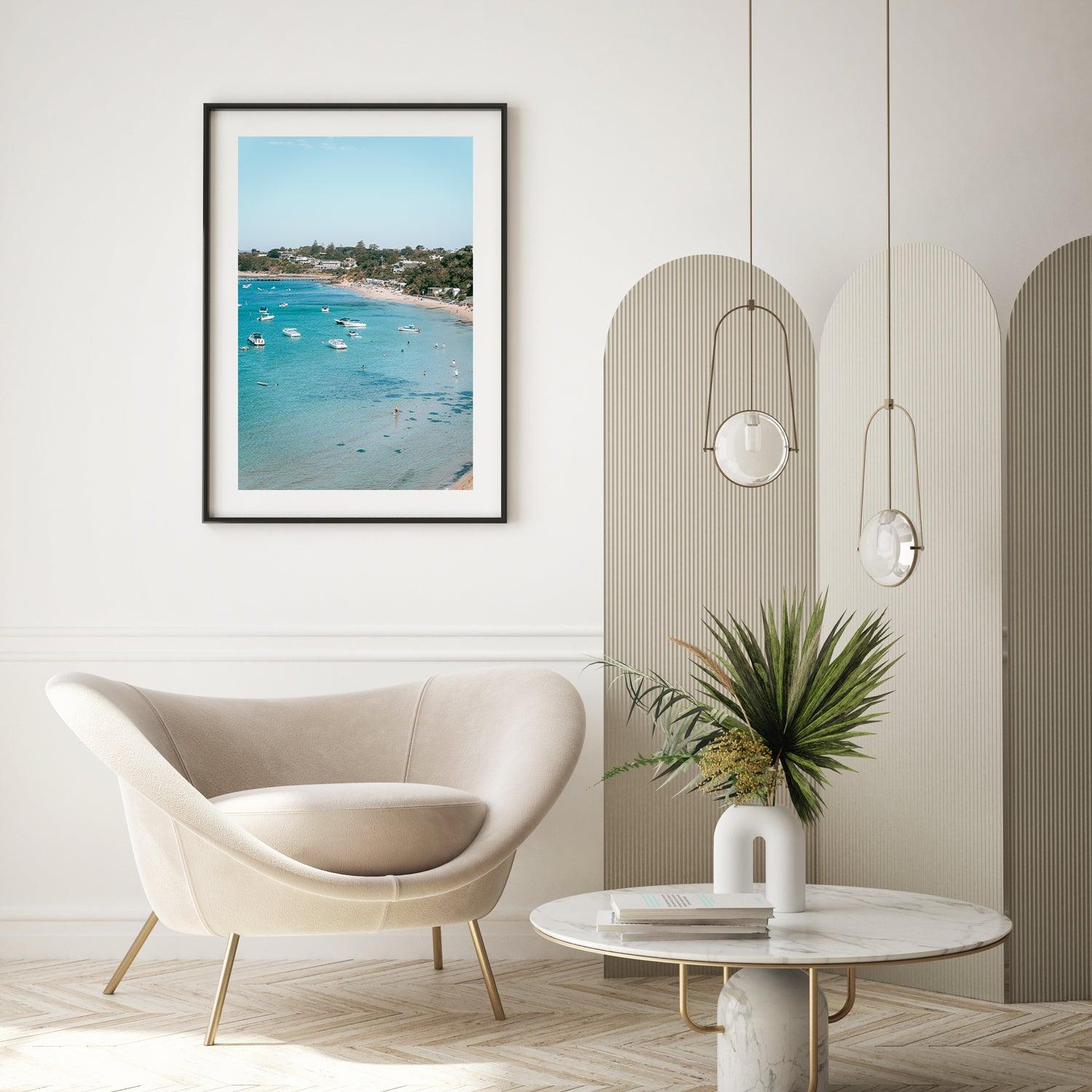 Mount Martha South Beach Art Print-Print-Through Our Lens-Black Frame-Small-Through Our Lens