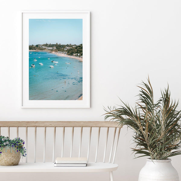 Mount Martha South Beach Art Print-Print-Through Our Lens-White Frame-Small-Through Our Lens