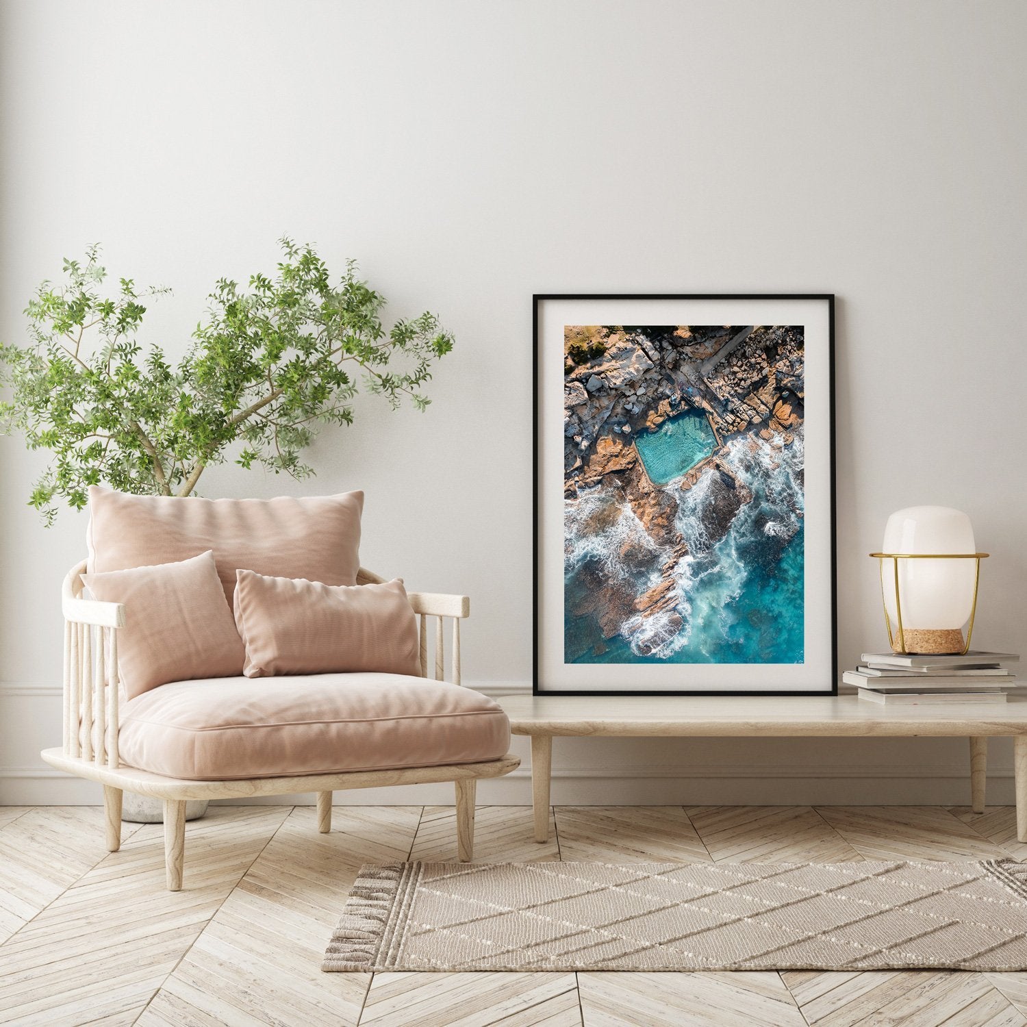 Top Down Mahon Art Print-Print-Small-Black Frame-Through Our Lens