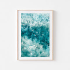Stormy Swell Art Print-Print-Small-Oak Frame-Through Our Lens
