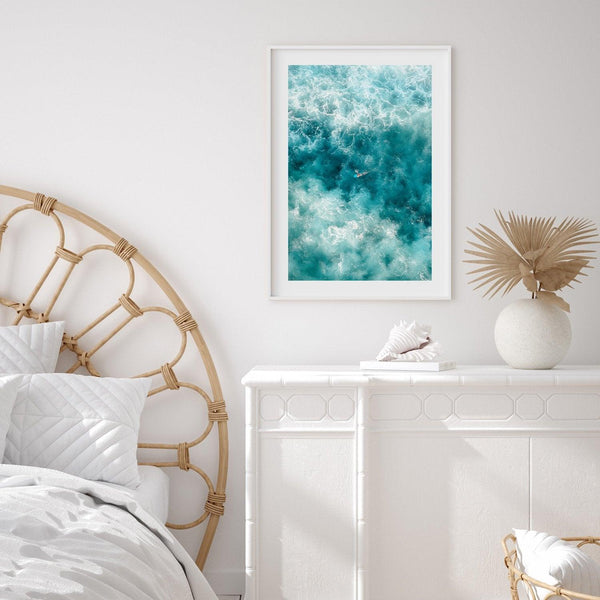 Stormy Swell Art Print-Print-Small-White Frame-Through Our Lens
