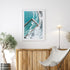 Minimalistic Narrabeen Rock Pool Corner Large White Frame Artwork 