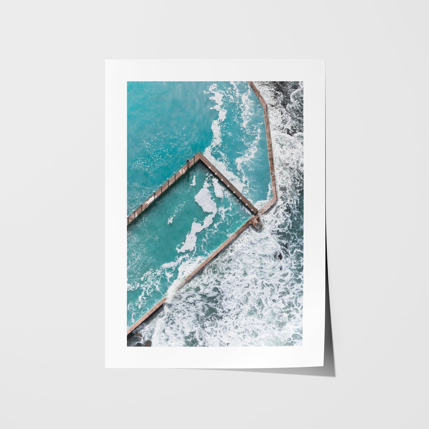 Minimalistic Narrabeen Rock Pool Corner Large Unframed Photo Print Artwork 