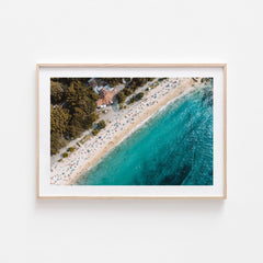 Landscape Art Print of Sydney's Nielsen Beach in Oak Finish