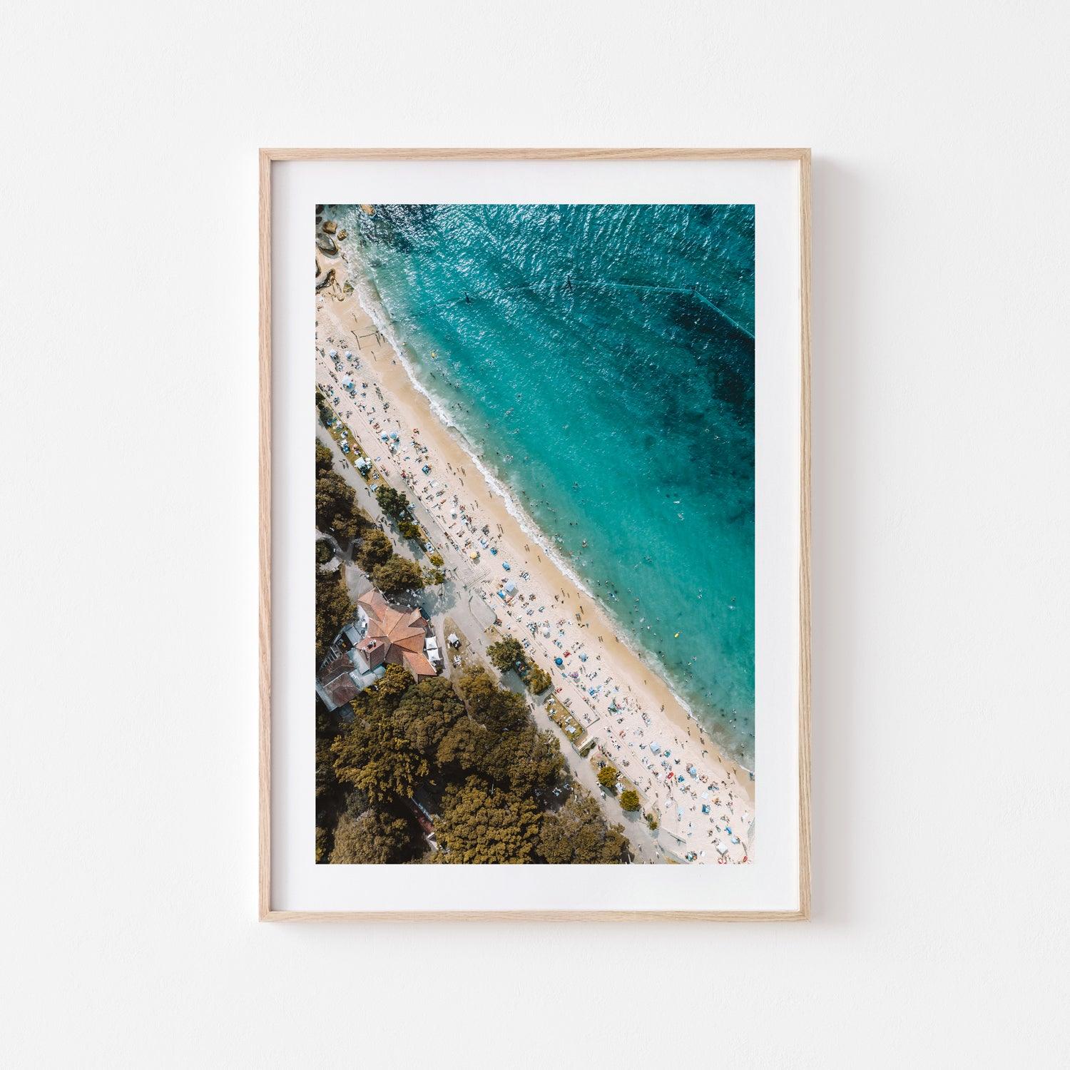 Nielsen Park Beach Oak Wall Art Frame in Portrait