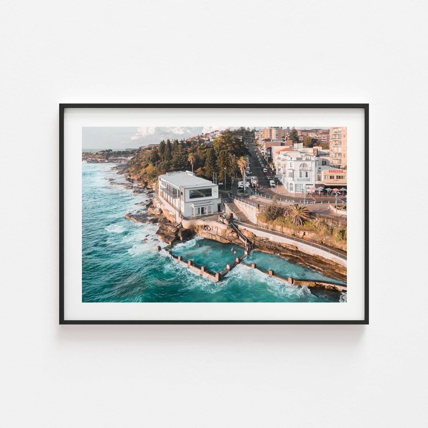 New Coogee Art Print-Print-Through Our Lens-Black Frame-Small-Landscape-Through Our Lens