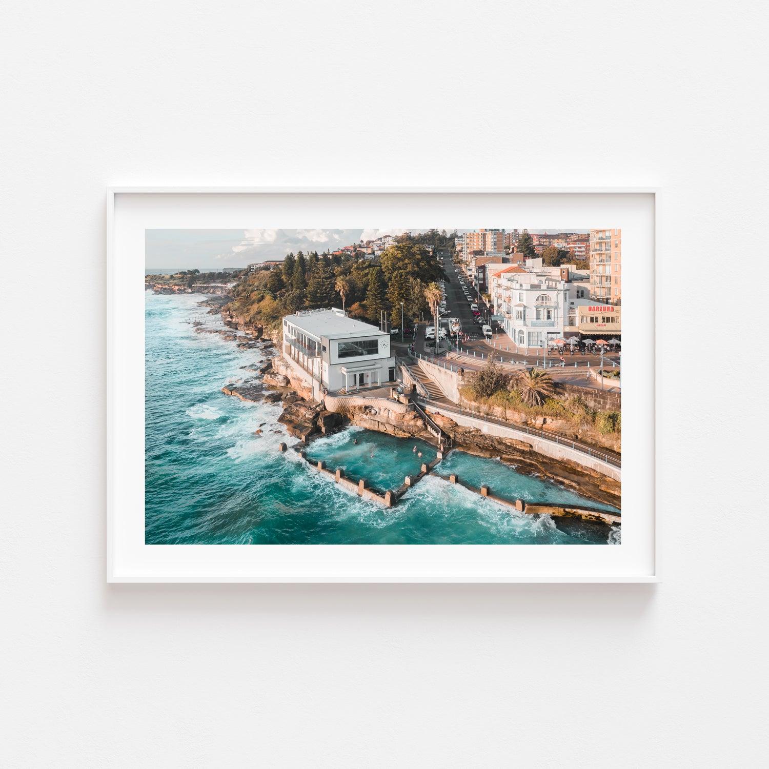 New Coogee Art Print-Print-Through Our Lens-White Frame-Small-Landscape-Through Our Lens