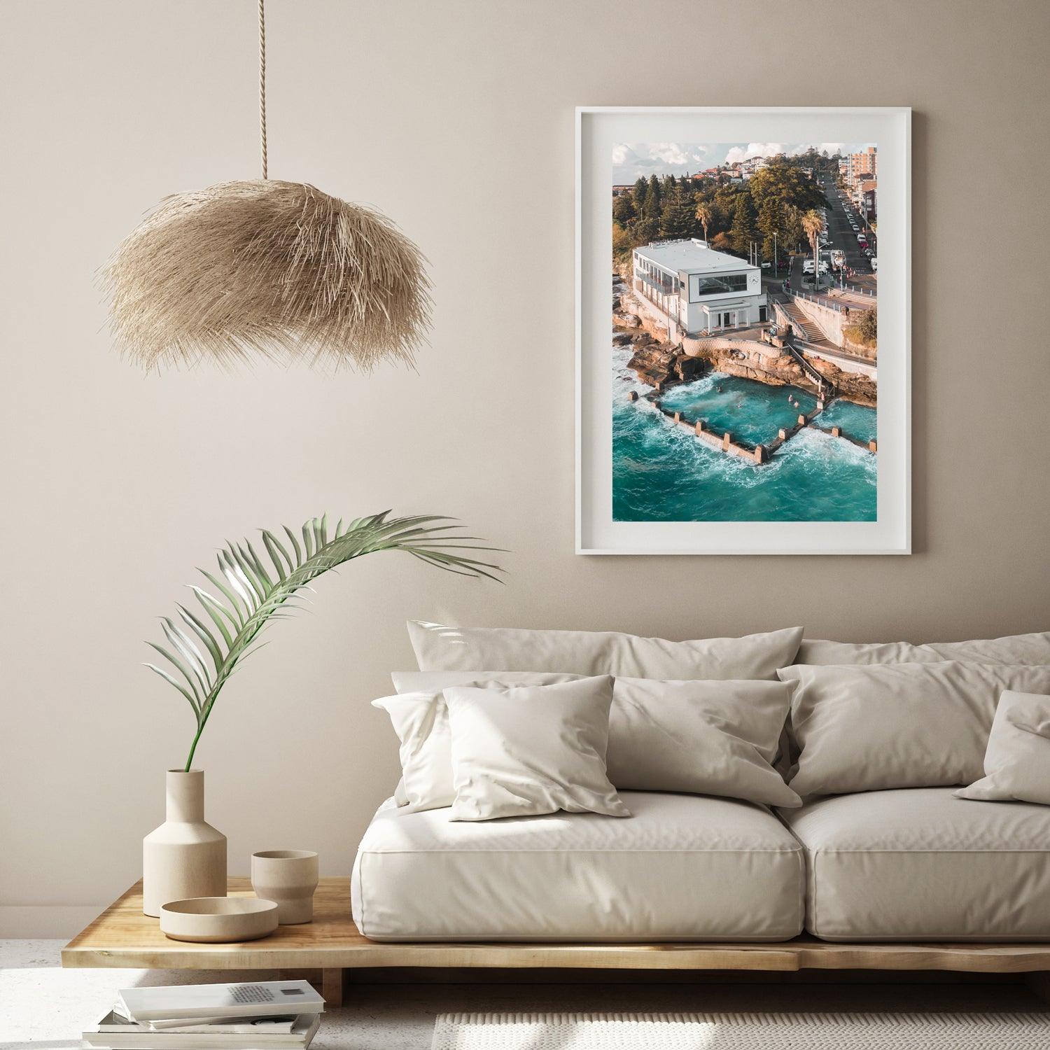 New Coogee Art Print-Print-Through Our Lens-White Frame-Small-Portrait-Through Our Lens