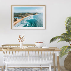 North Avoca Beach Art Print-Print-Through Our Lens-Oak Frame-Small-Through Our Lens