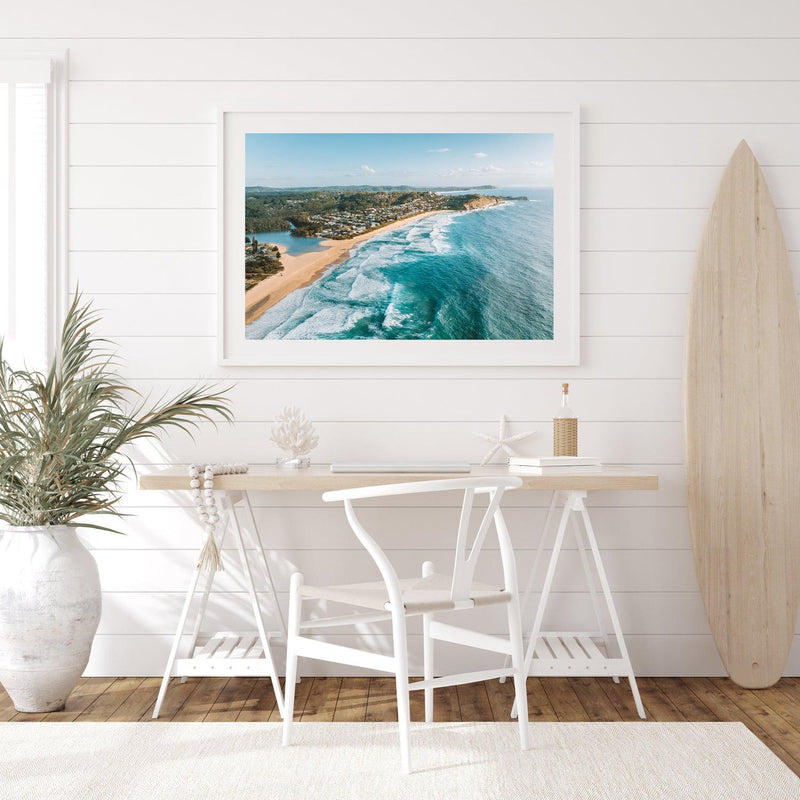 North Avoca Beach Art Print-Print-Through Our Lens-White Frame-Small-Through Our Lens