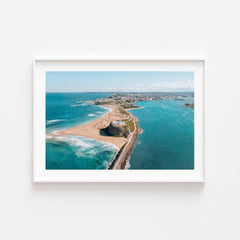 Newcastle Views Art Print-Print-Small-White Frame-Landscape-Through Our Lens