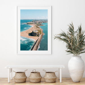 Newcastle Views Art Print-Print-Small-White Frame-Portrait-Through Our Lens