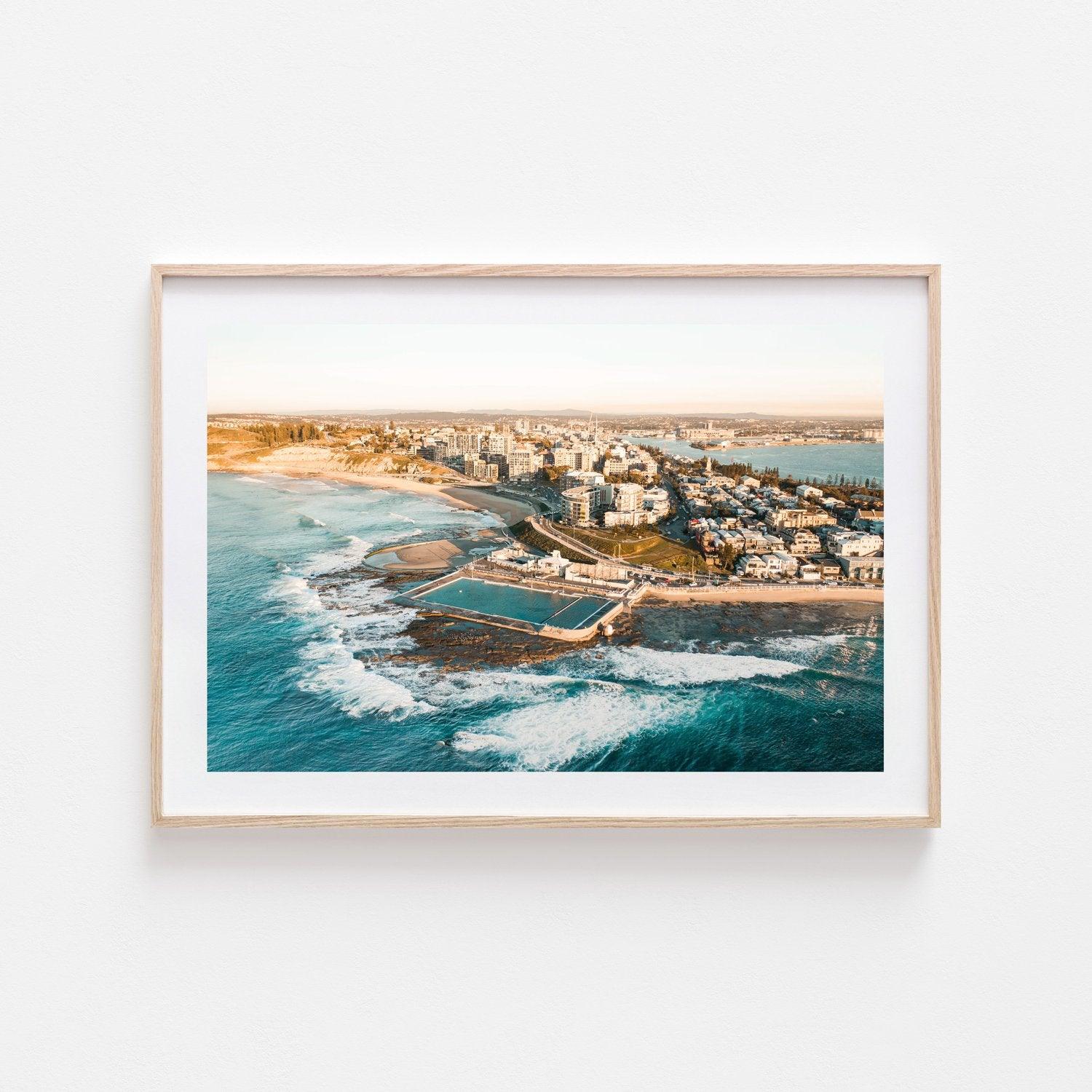 Morning Newcastle Art Print-Print-Small-Oak Frame-Landscape-Through Our Lens