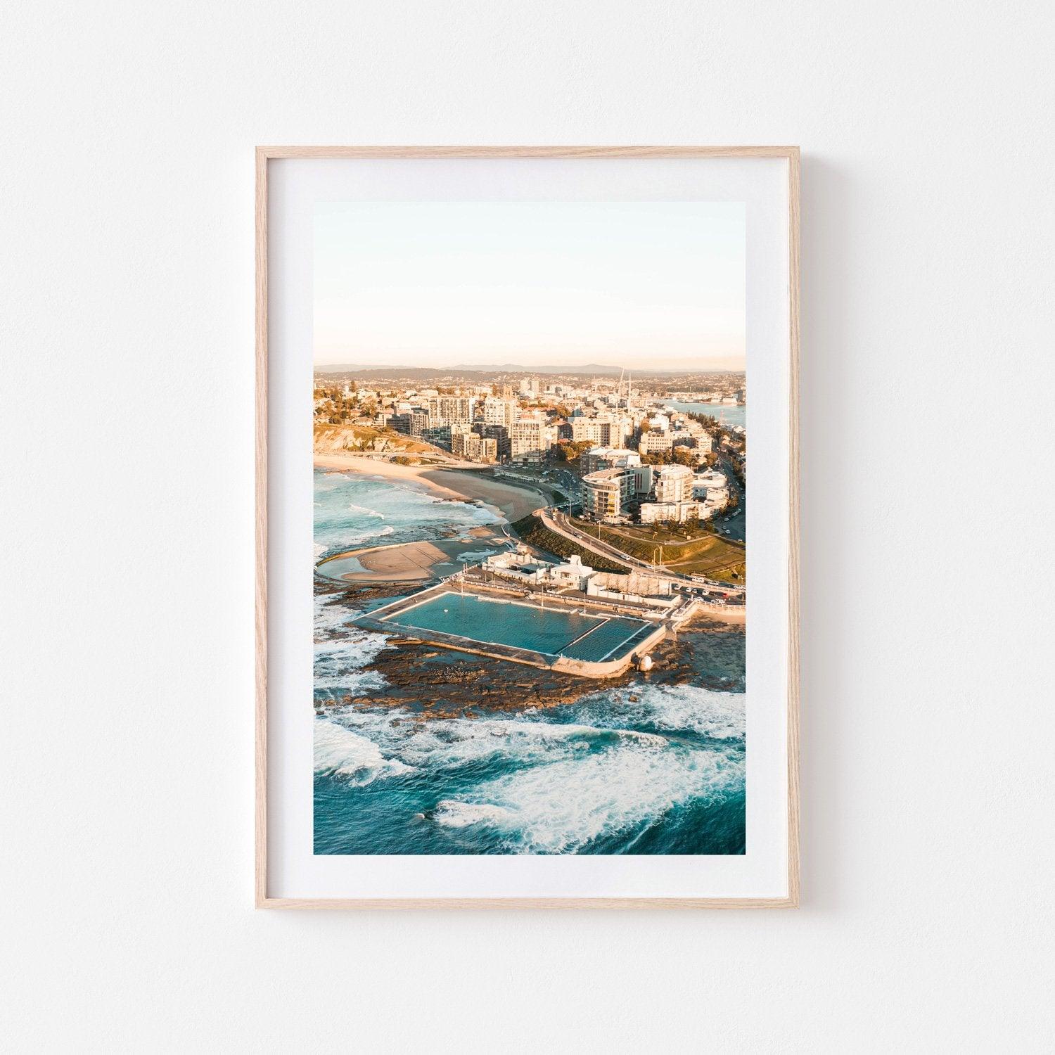 Morning Newcastle Art Print-Print-Small-Oak Frame-Portrait-Through Our Lens