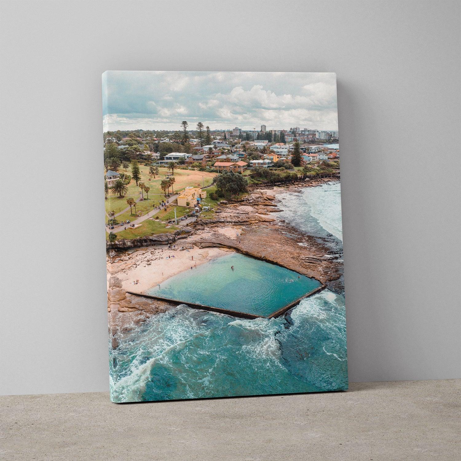 Oak Park Rock Pool Art Print-Print-Through Our Lens-Stretched Canvas-Small-Portrait-Through Our Lens