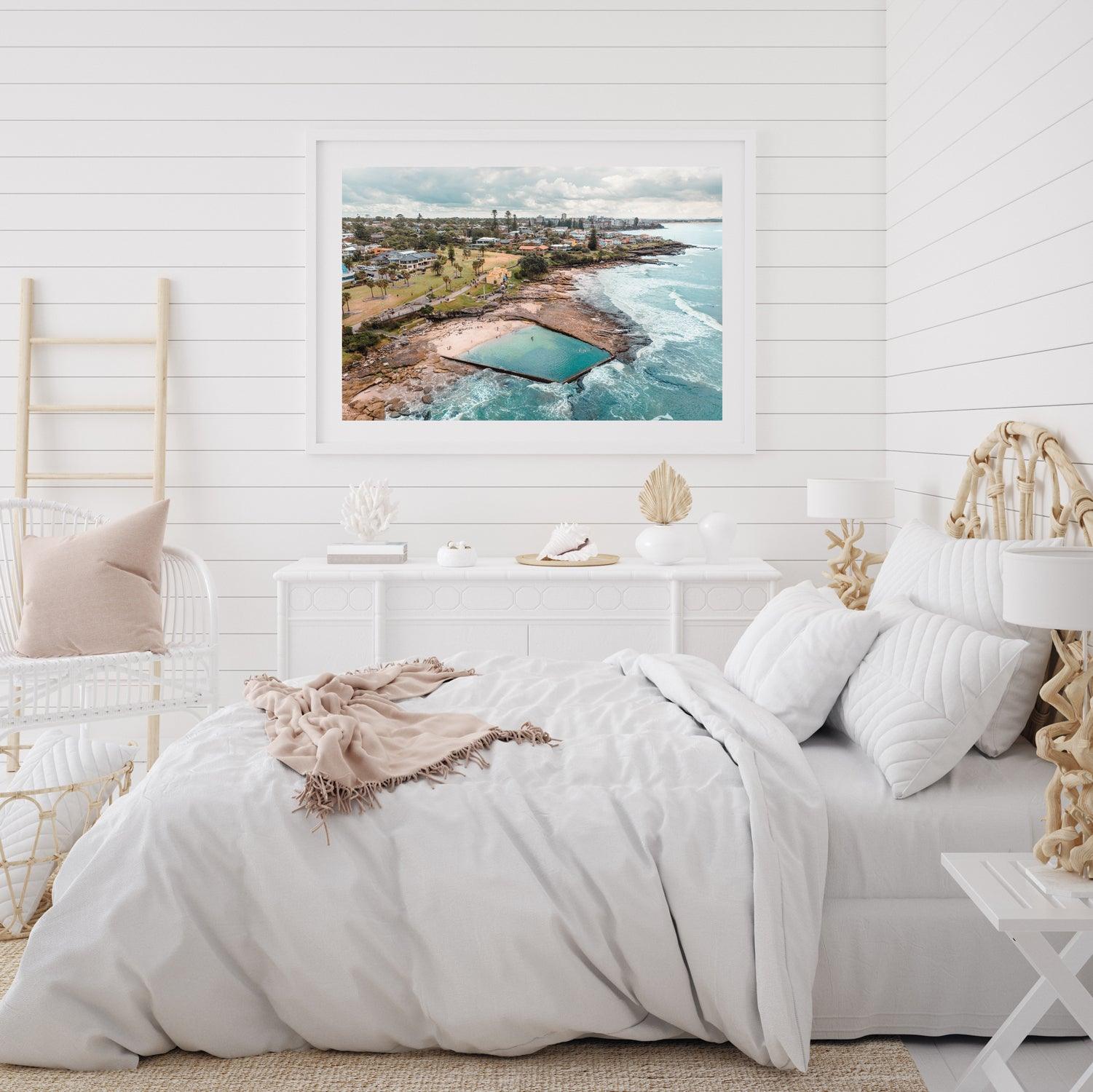 Oak Park Rock Pool Art Print-Print-Through Our Lens-White Frame-Small-Landscape-Through Our Lens