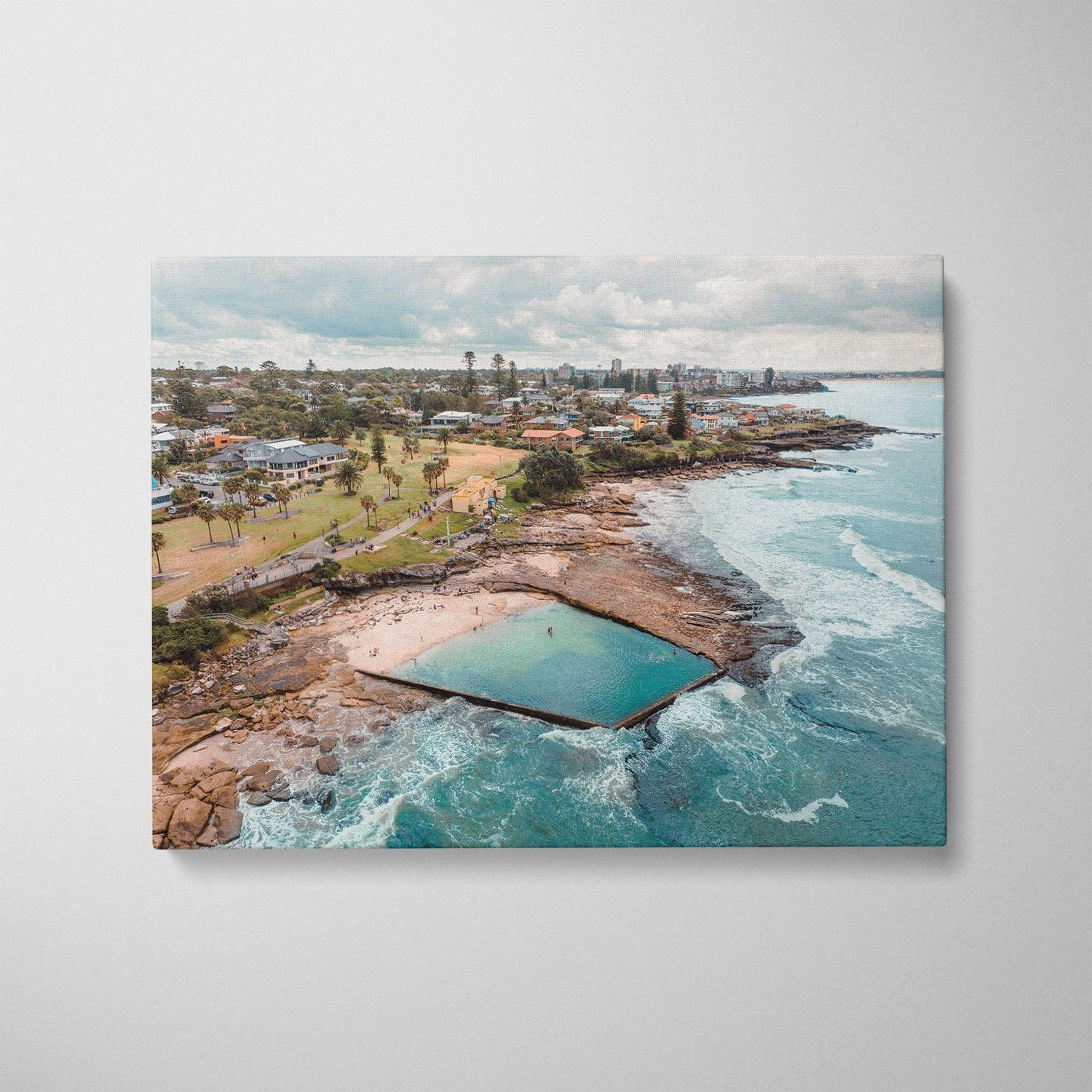 Oak Park Rock Pool Art Print-Print-Through Our Lens-Stretched Canvas-Small-Landscape-Through Our Lens