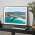 Narooma coastal seascape in black frame - aerial landscape photography wall art