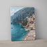 Positano Italy coastal landscape in white frame - Mediterranean seaside wall art print