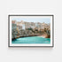 Puglia seaside landscape in black frame - Mediterranean coastal photography wall art
