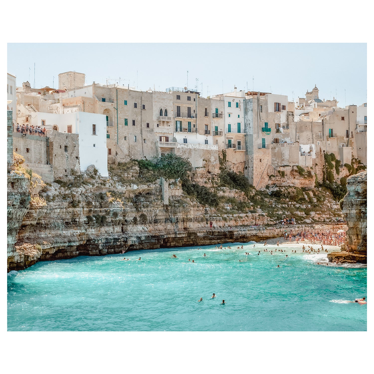Puglia coast aerial view - Italian coastal photography unframed wall art