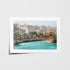 Puglia coastal view in white frame - Mediterranean seascape photography wall art