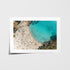 Shelly Haven beach seascape in white frame - coastal landscape wall art for modern homes