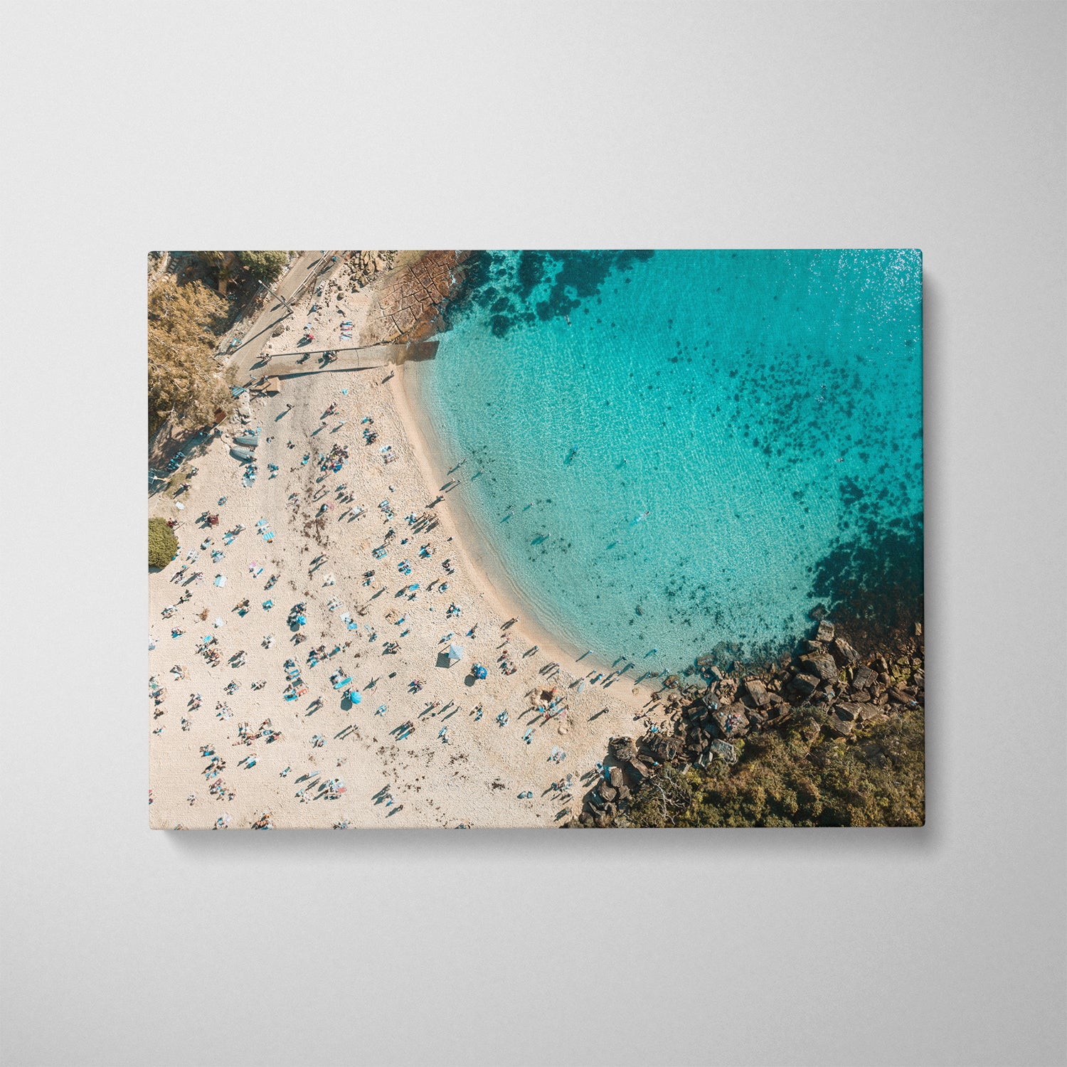 Shelly Haven seascape in white frame - coastal photography wall art for beach homes