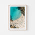 Shelly Haven seascape in oak frame - coastal wall art for modern beach homes