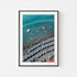 Sorrento Paradiso aerial seascape in black frame - Italian coastal photography wall art