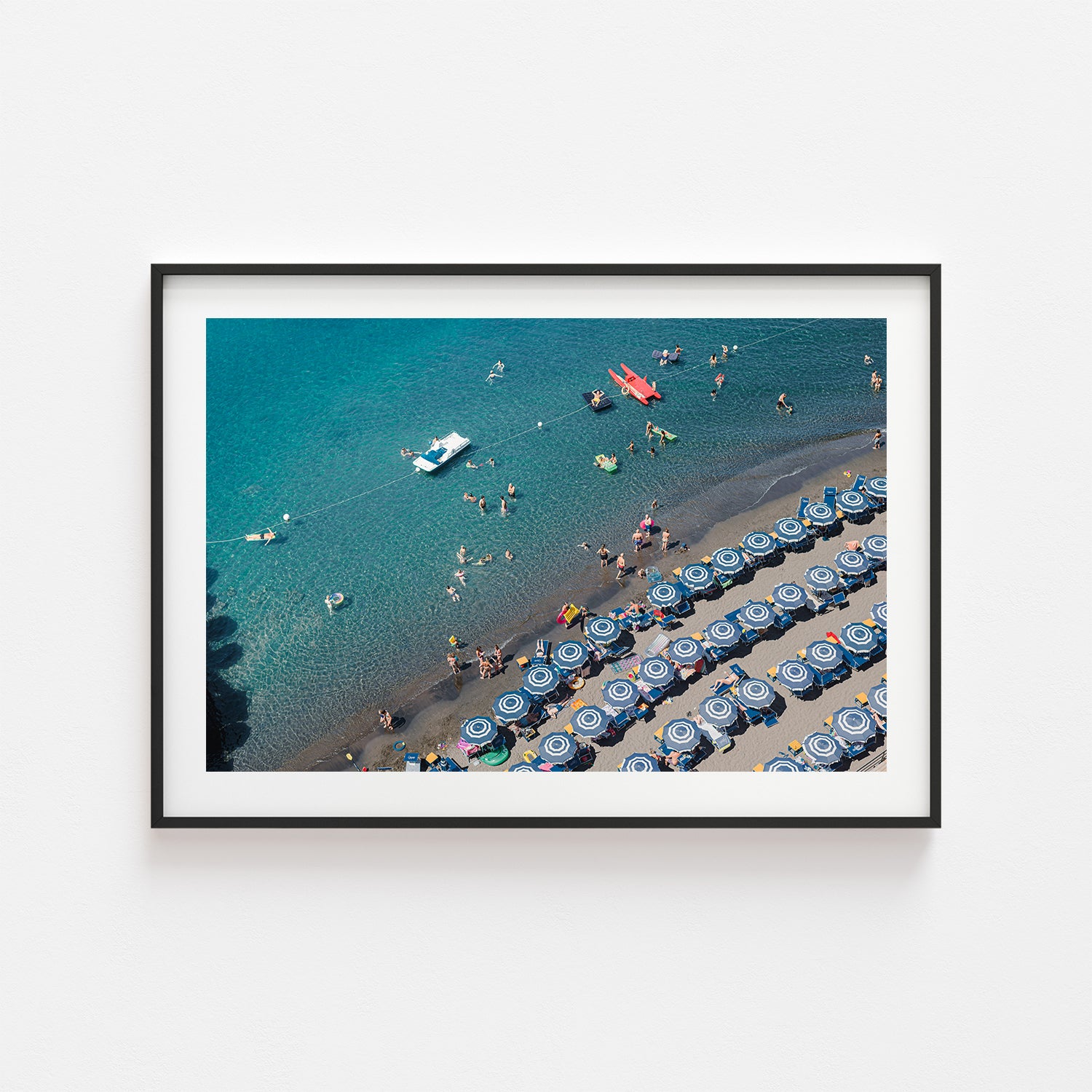 Sorrento Paradiso Italian coastal seascape in black frame - Mediterranean wall art