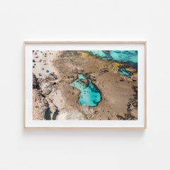 Sorrento Rock Pools Art Print-Print-Through Our Lens-Oak Frame-Small-Through Our Lens