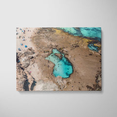 Sorrento Rock Pools Art Print-Print-Through Our Lens-Stretched Canvas-Small-Through Our Lens
