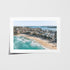 Manly Beach spring landscape in white frame - coastal photography wall art