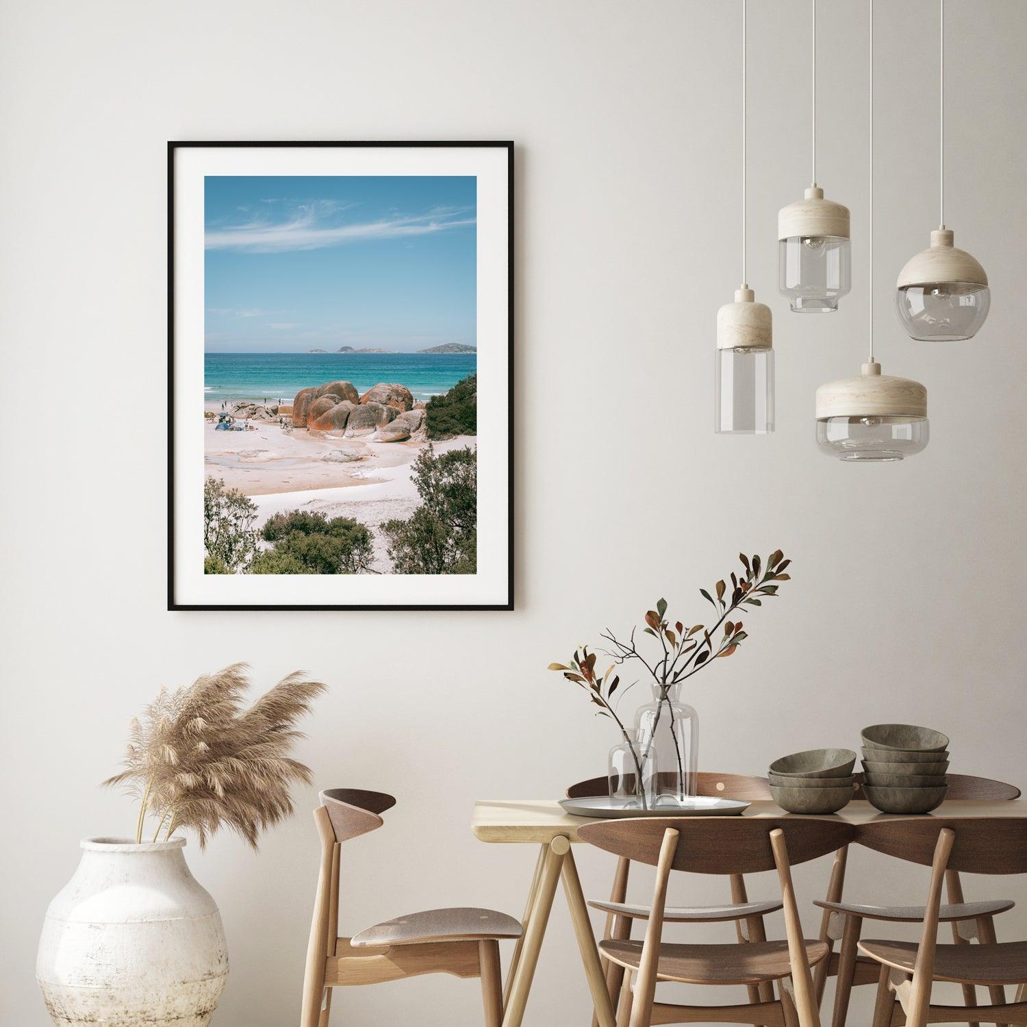 Squeaky Beach Rocks Art Print-Print-Through Our Lens-Black Frame-Small-Through Our Lens