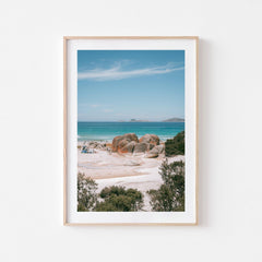 Squeaky Beach Rocks Art Print-Print-Through Our Lens-Oak Frame-Small-Through Our Lens