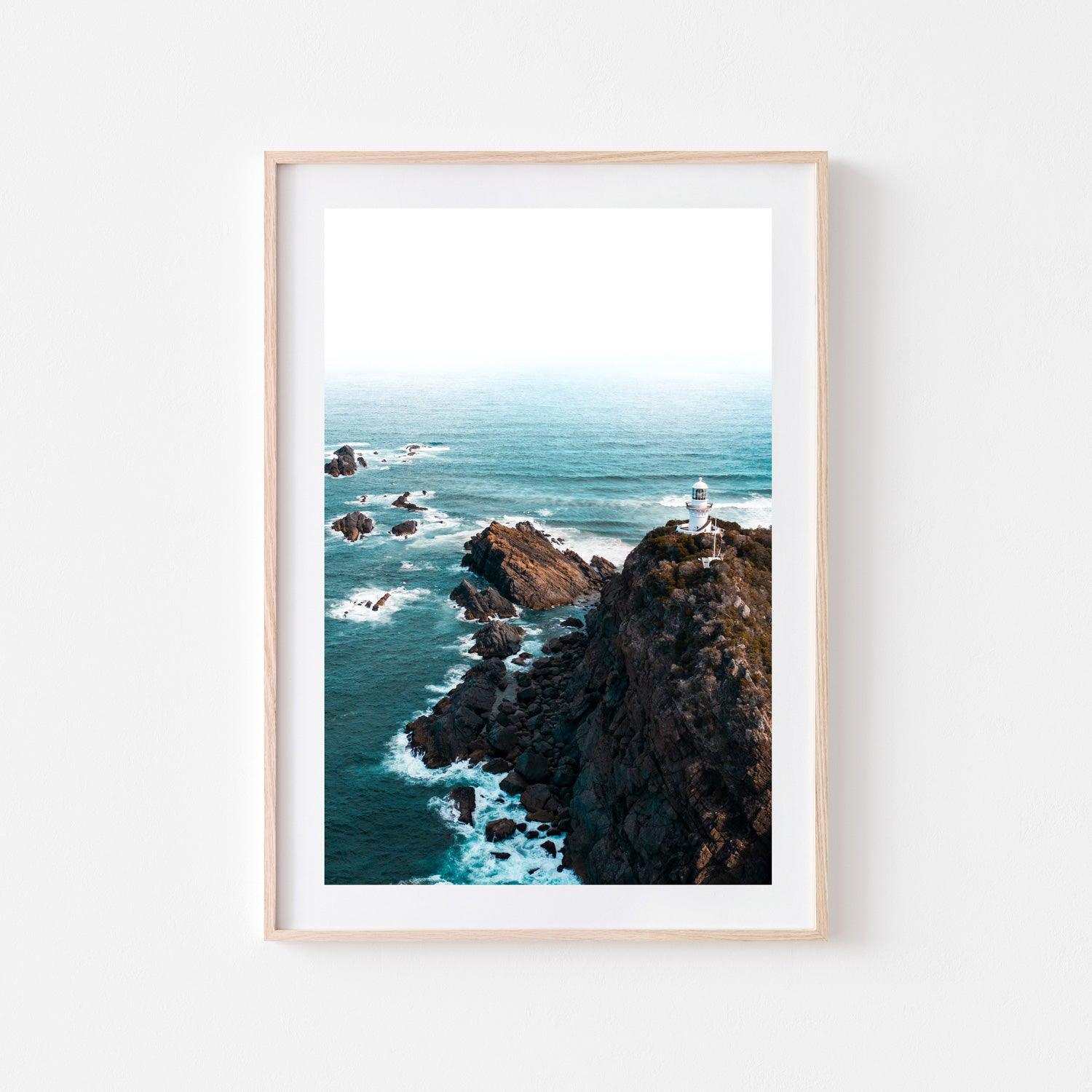 Sugarloaf Point Art Print-Print-Through Our Lens-Oak Frame-Small-Through Our Lens