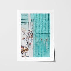 Unframed Art Print of Swimmers in Bondi Icebergs Rock Pool